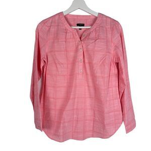 Talbots Salmon popover blouse size Small Petite